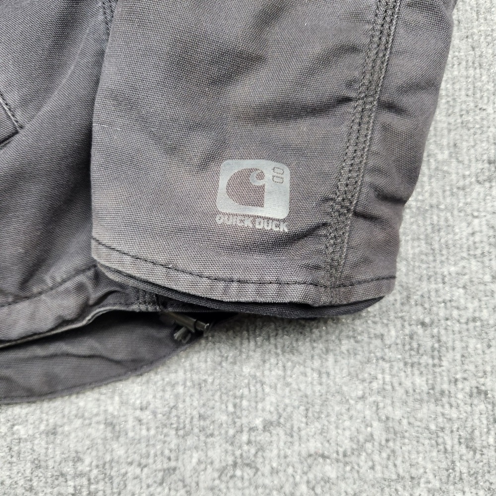 Carhartt Mens Quick Duck Jefferson Traditional Jacket Black Hooded BLK M - Picture 5 of 15